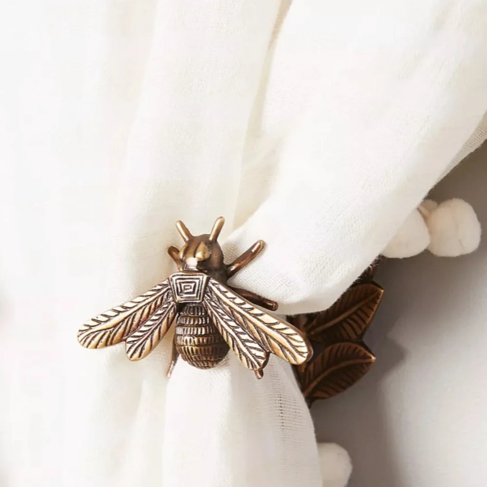 Anthropologie queen bee curtain tie back bronze new